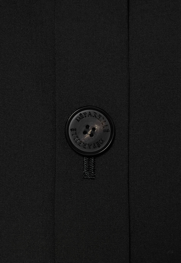 TROPICAL WOOL BLOUSE JACKET / トロピカルウールブラウスジャケット 詳細画像 Black 2