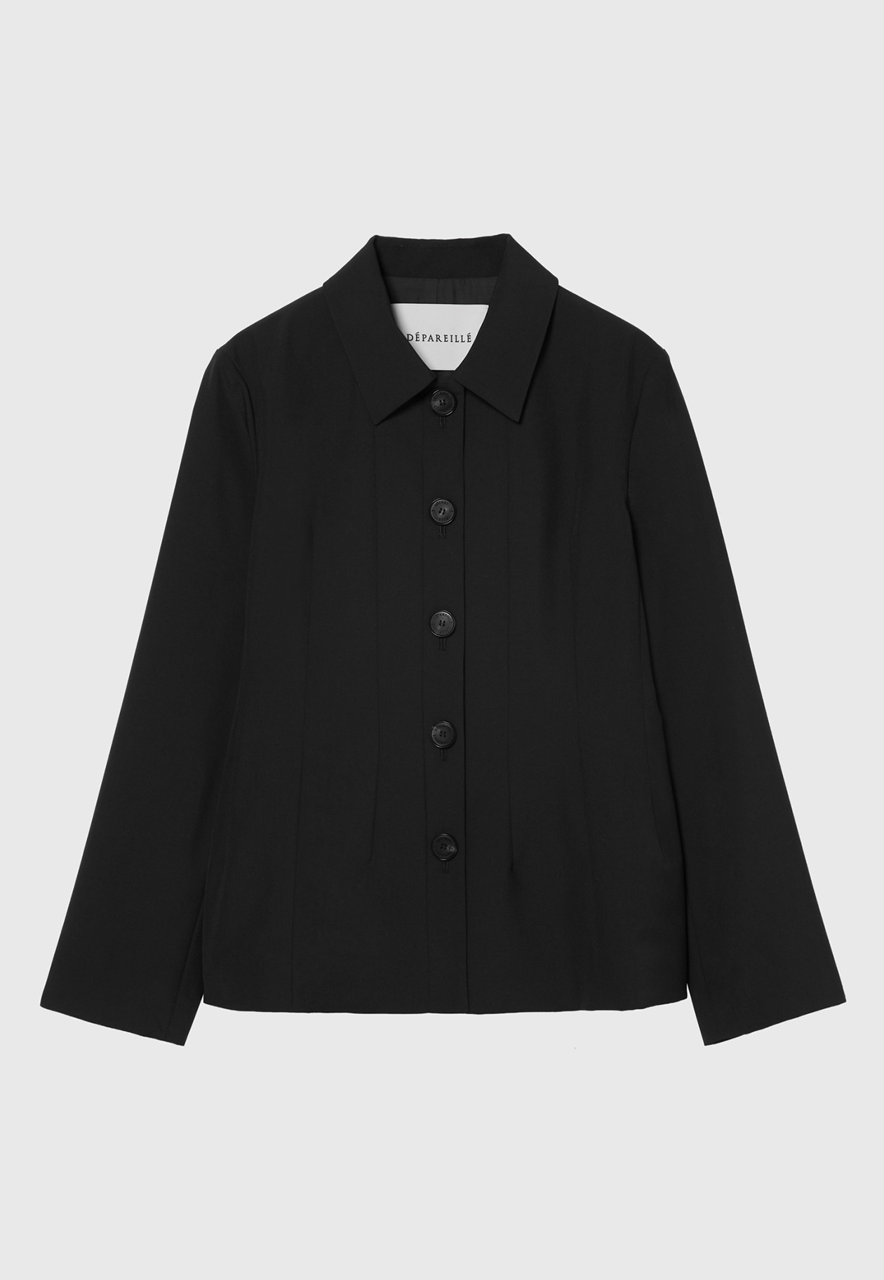 TROPICAL WOOL BLOUSE JACKET / トロピカルウールブラウスジャケット 詳細画像 Black 1