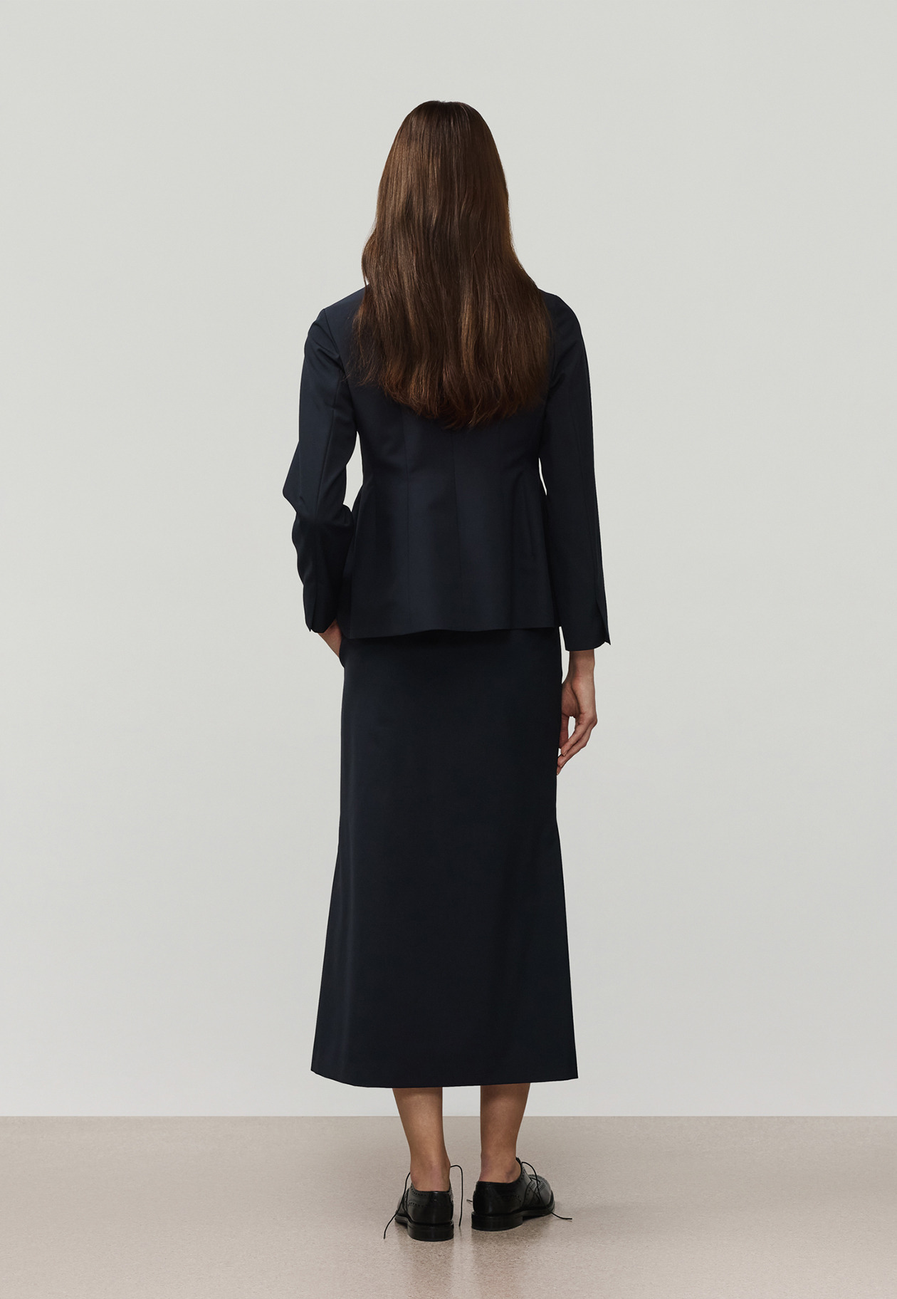 TROPICAL WOOL BLOUSE JACKET / トロピカルウールブラウスジャケット 詳細画像 Navy 3