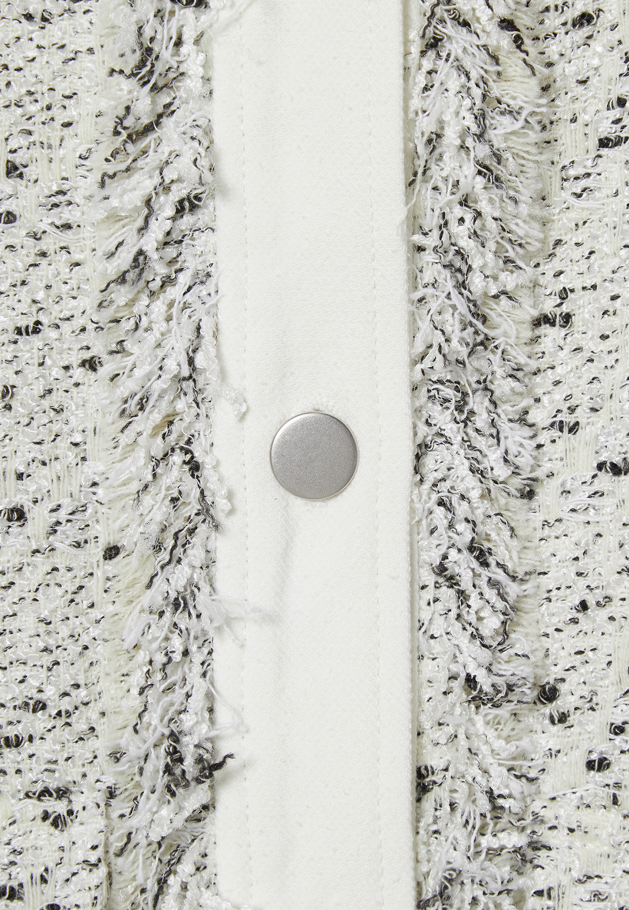 NEP TWEED NO COLLAR JACKET / ネップツィードノーカラージャケット 詳細画像 White 9