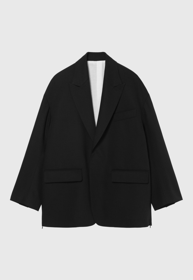 WOOL NYLON GABARDINE JACKET / ウールナイロンギャバジンジャケット 詳細画像 Black 1