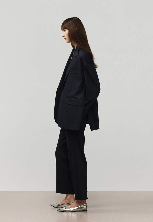 WOOL NYLON GABARDINE JACKET / ウールナイロンギャバジンジャケット 詳細画像 Navy 2