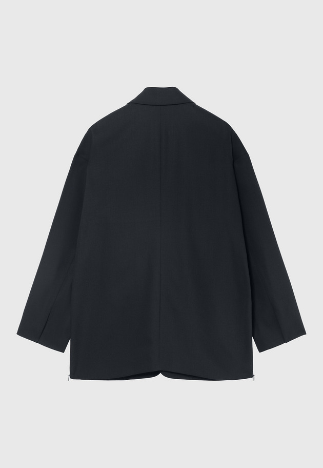 WOOL NYLON GABARDINE JACKET / ウールナイロンギャバジンジャケット 詳細画像 Navy 5