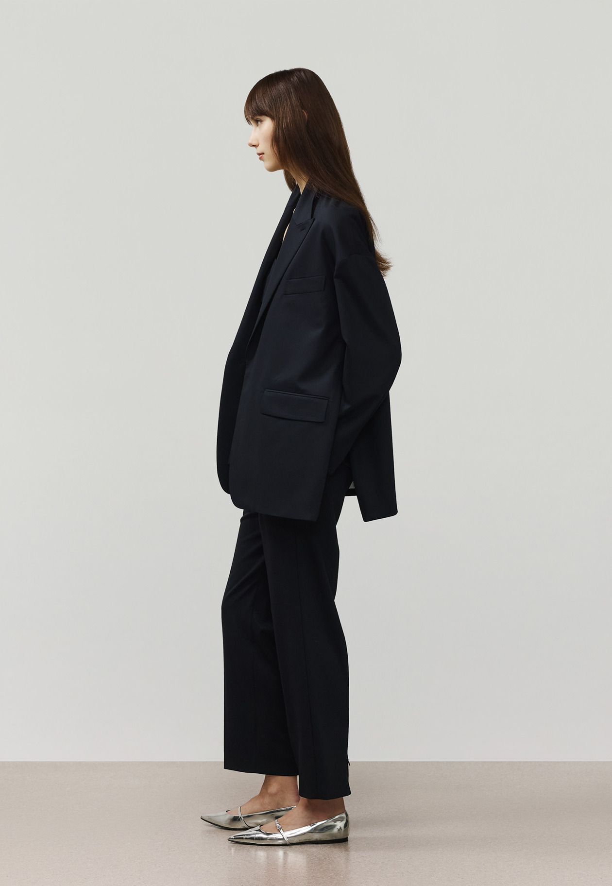 WOOL NYLON GABARDINE JACKET / ウールナイロンギャバジンジャケット 詳細画像 Navy 2