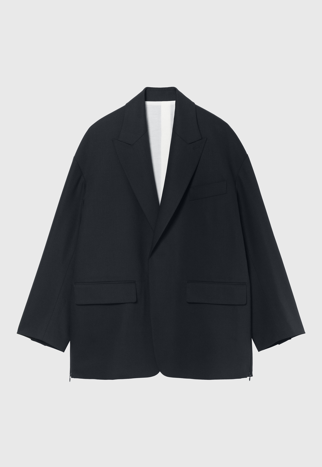 WOOL NYLON GABARDINE JACKET / ウールナイロンギャバジンジャケット 詳細画像 Navy 4