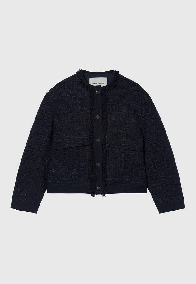 COTTON TWEED JACKET / コットンツィードジャケット 詳細画像 Navy 4
