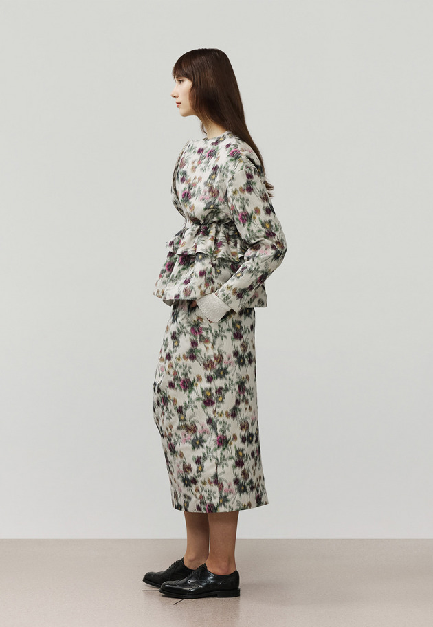 FLOWER JACQUARD JACKET / フラワージャガードジャケット 詳細画像 White 2