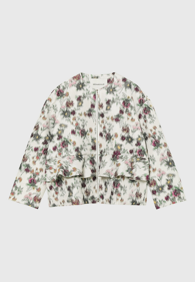 FLOWER JACQUARD JACKET / フラワージャガードジャケット 詳細画像 White 4