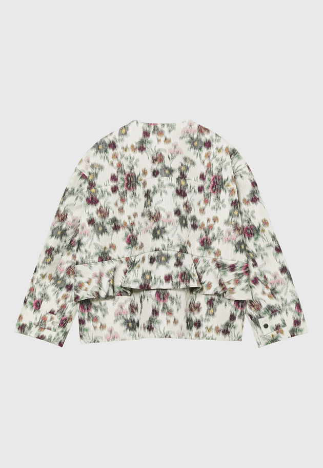 FLOWER JACQUARD JACKET / フラワージャガードジャケット 詳細画像 White 5