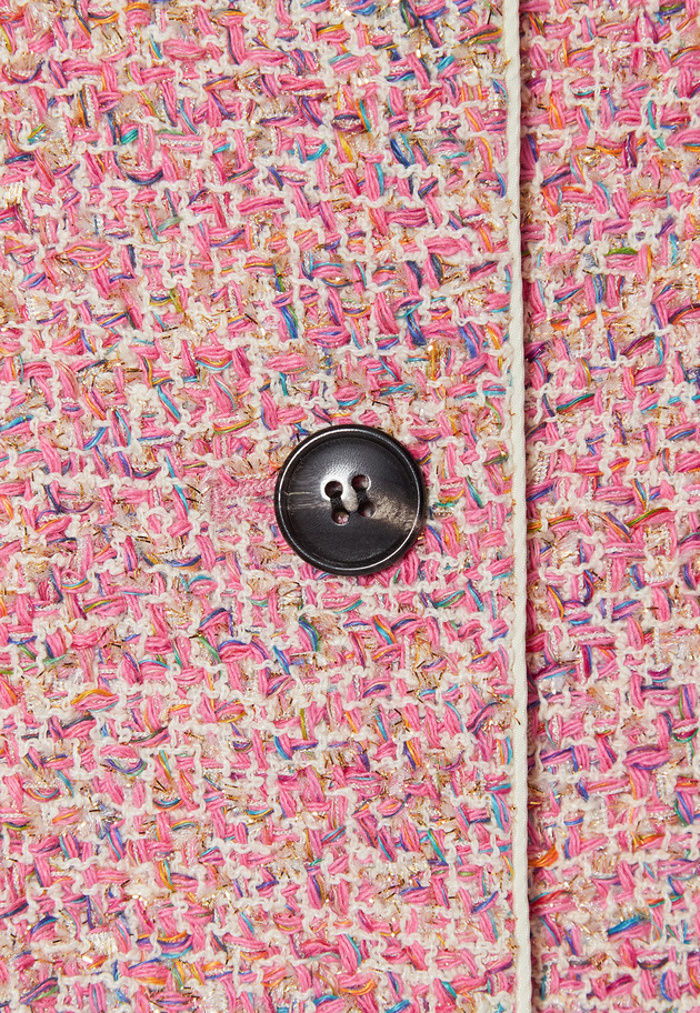 FANCY TWEED NO COLLAR JACKET / ファンシーツィードノーカラージャケット 詳細画像 Pink 2
