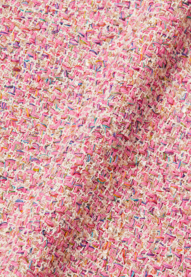 FANCY TWEED NO COLLAR JACKET / ファンシーツィードノーカラージャケット 詳細画像 Pink 3