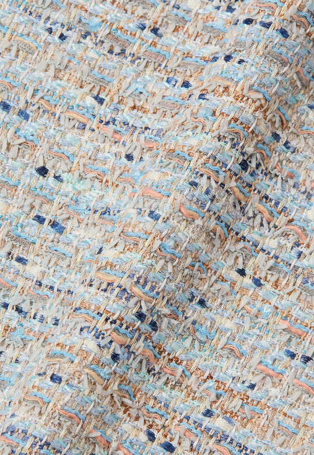 FANCY TWEED NO COLLAR JACKET / ファンシーツィードノーカラージャケット 詳細画像 Blue 9