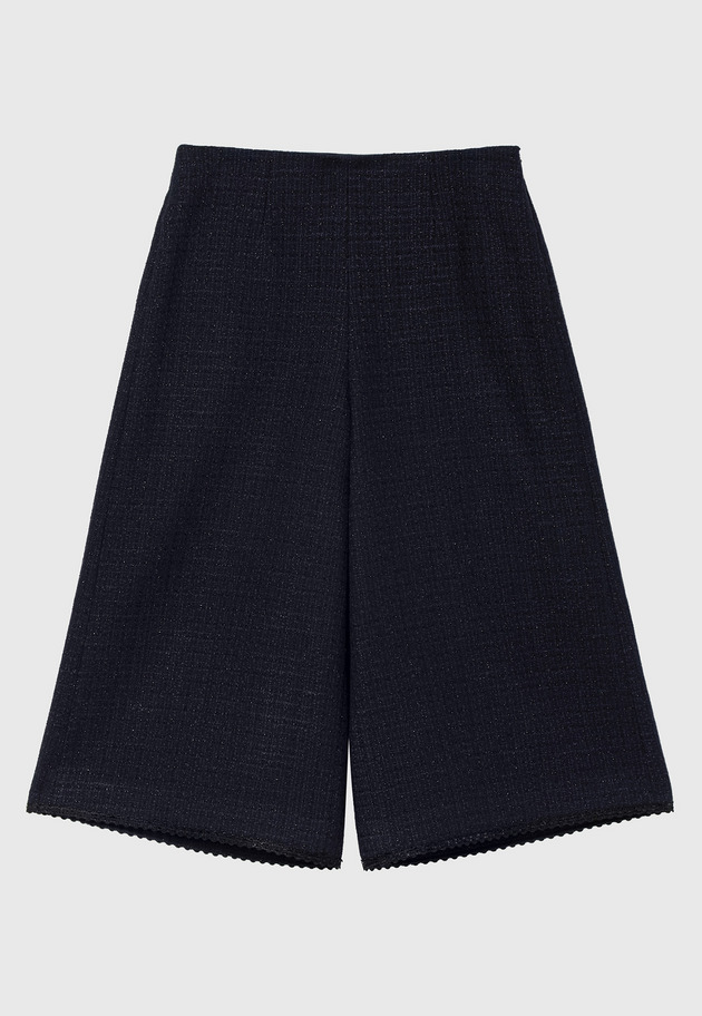 COTTON TWEED WIDE PANTS / コットンツィードワイドパンツ 詳細画像 Navy 1