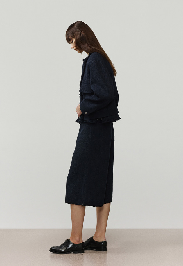 COTTON TWEED WIDE PANTS / コットンツィードワイドパンツ 詳細画像 Navy 9