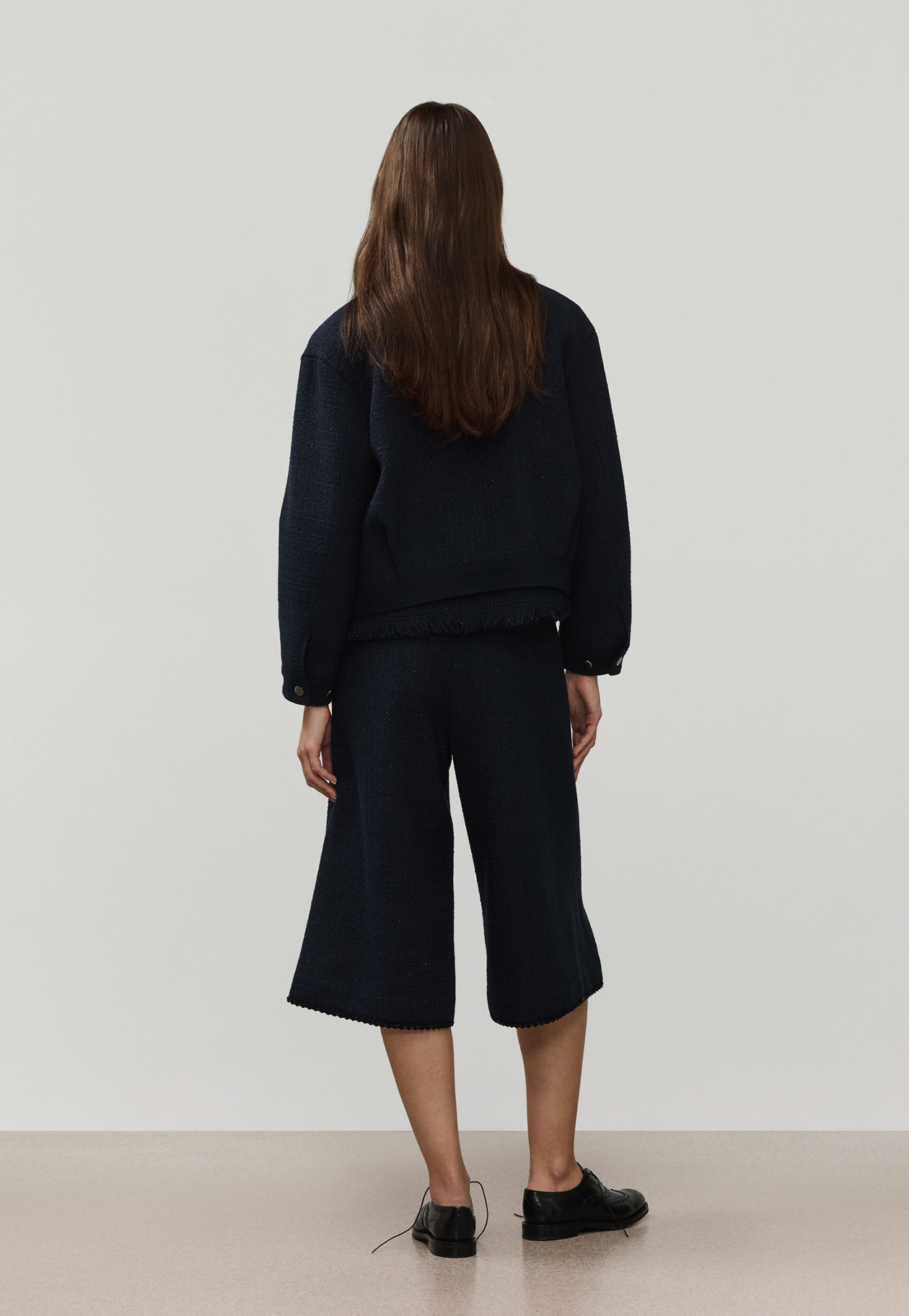 COTTON TWEED WIDE PANTS / コットンツィードワイドパンツ 詳細画像 Navy 10