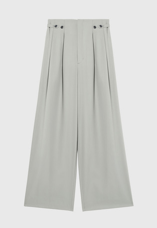 WOOL NYLON GABARDINE WAIST BELT PANTS / ウールナイロンギャバジンウエストベルトパンツ