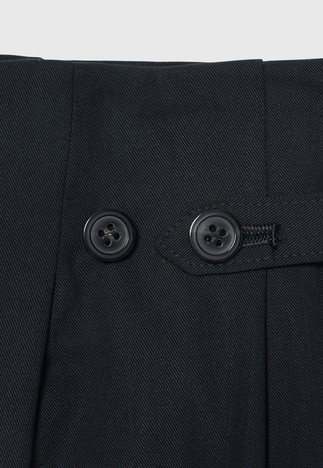 WOOL NYLON GABARDINE WAIST BELT PANTS / ウールナイロンギャバジンウエストベルトパンツ 詳細画像 Navy 5