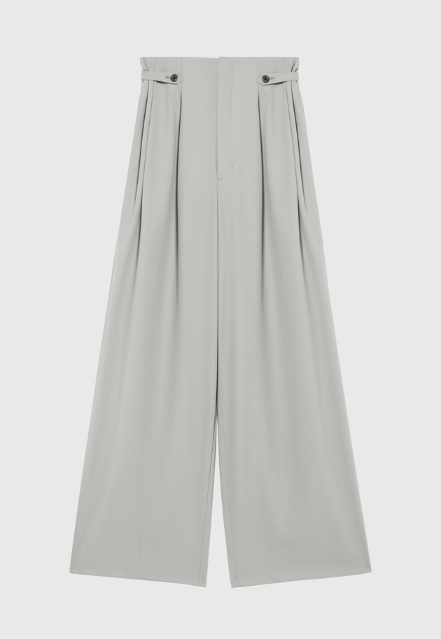 WOOL NYLON GABARDINE WAIST BELT PANTS / ウールナイロンギャバジンウエストベルトパンツ 詳細画像 G.BE 3