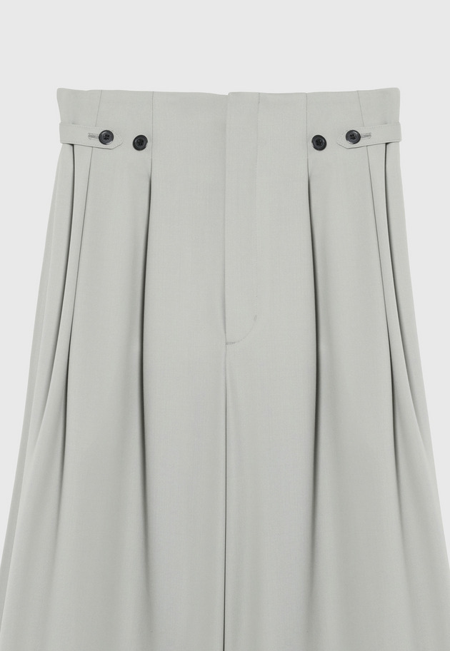 WOOL NYLON GABARDINE WAIST BELT PANTS / ウールナイロンギャバジンウエストベルトパンツ 詳細画像 G.BE 5