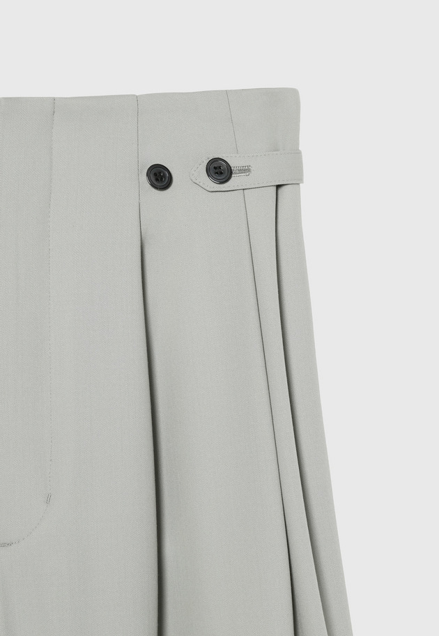 WOOL NYLON GABARDINE WAIST BELT PANTS / ウールナイロンギャバジンウエストベルトパンツ 詳細画像 G.BE 6