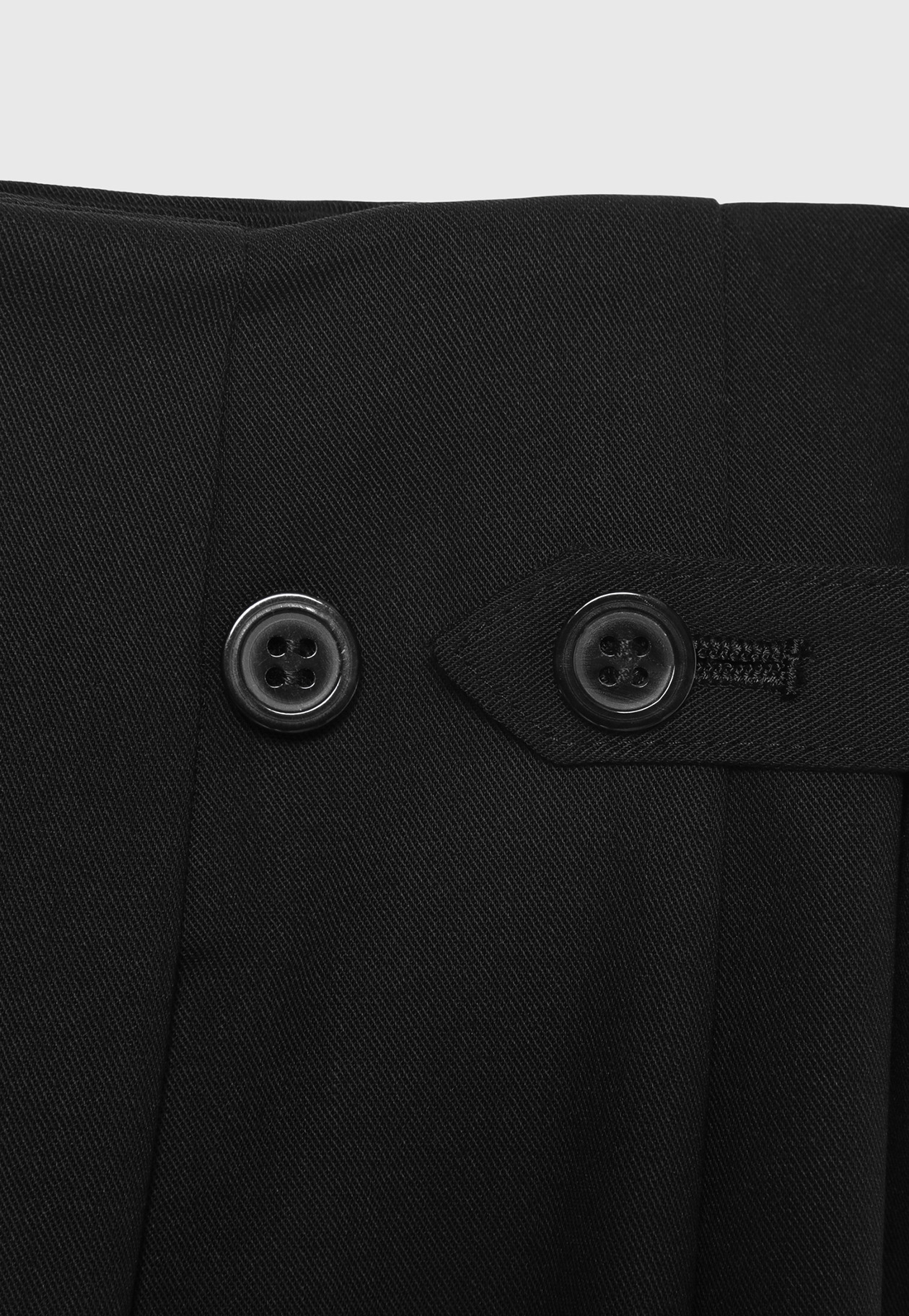 WOOL NYLON GABARDINE WAIST BELT PANTS / ウールナイロンギャバジンウエストベルトパンツ 詳細画像 Black 2