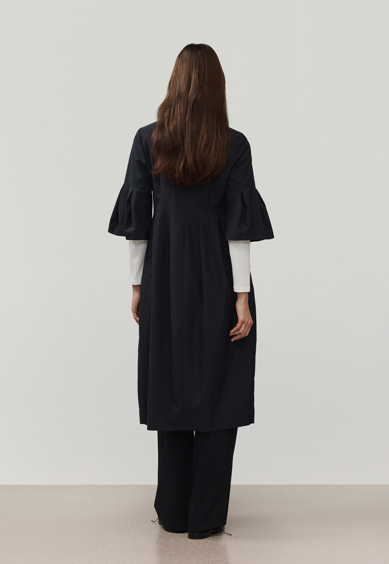 WOOL NYLON GABARDINE WAIST BELT PANTS / ウールナイロンギャバジンウエストベルトパンツ 詳細画像 Navy 3