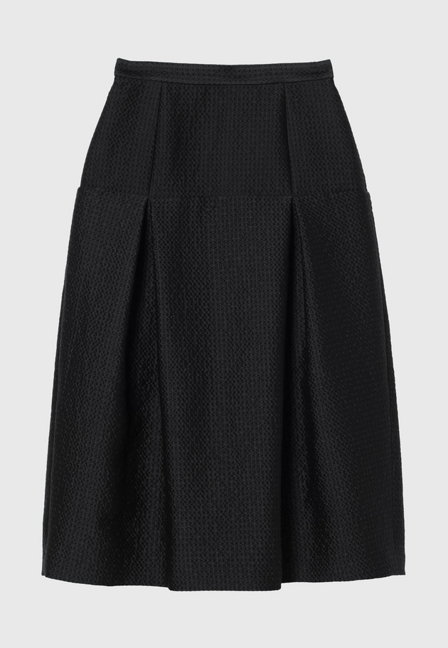 COTTON SILK JACQUARD SKIRT / コットンシルクジャガードスカート 詳細画像 D.NV 1