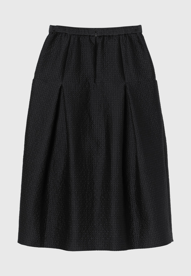 COTTON SILK JACQUARD SKIRT / コットンシルクジャガードスカート 詳細画像 D.NV 2