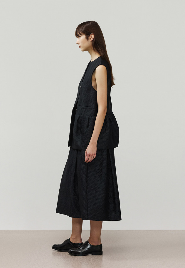 COTTON SILK JACQUARD SKIRT / コットンシルクジャガードスカート 詳細画像 D.NV 9