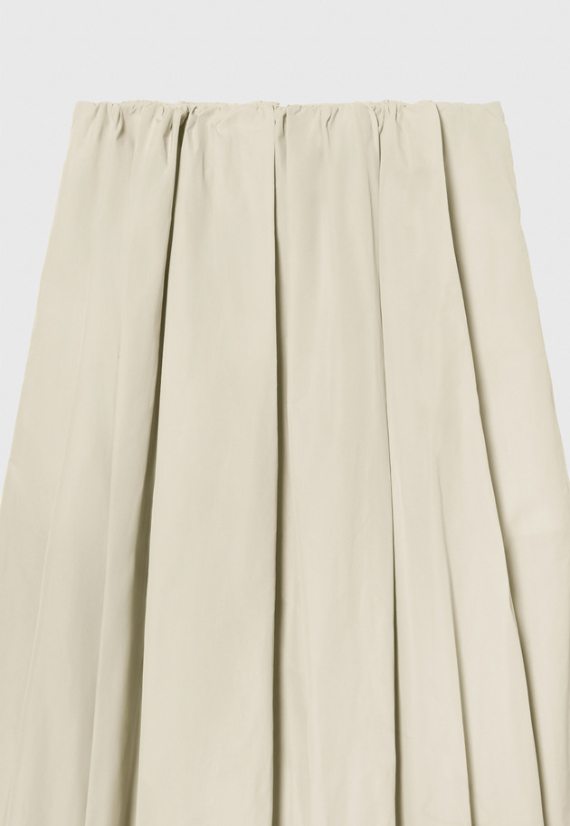 POLYESTER TAFFETA TUCK SKIRT / ポリエステルタフタタックスカート 詳細画像 Beige 3