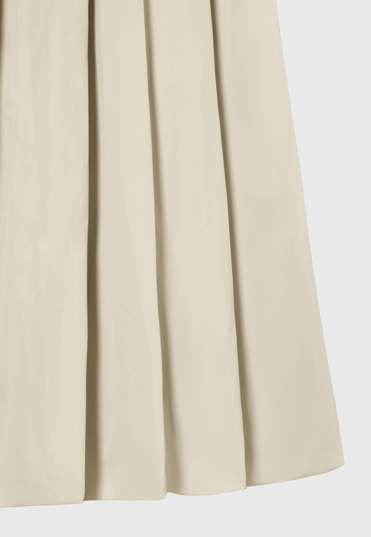 POLYESTER TAFFETA TUCK SKIRT / ポリエステルタフタタックスカート 詳細画像 Beige 5