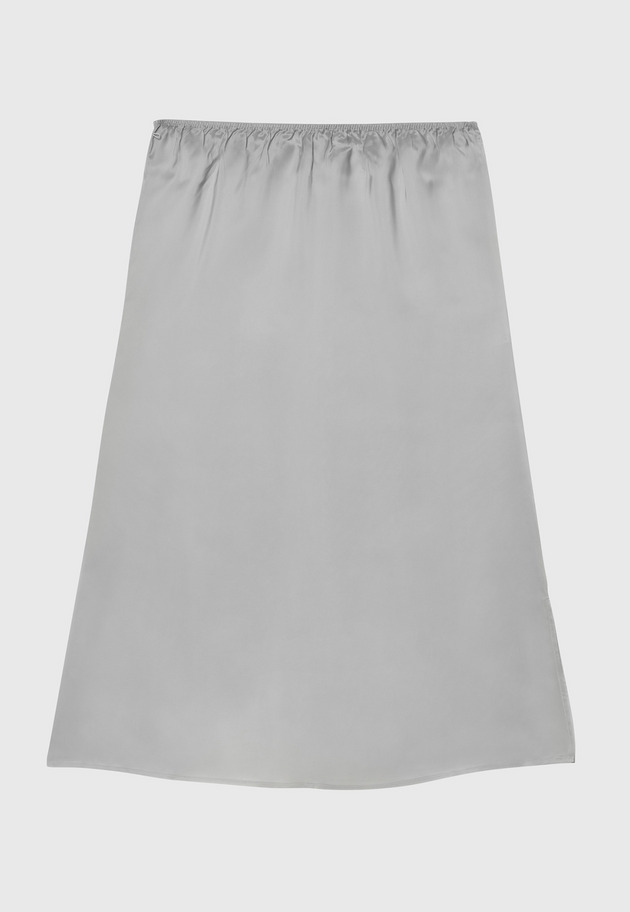SILK POLYESTER TIERED PLEATS SKIRT / シルクポリエステルティアードプリーツスカート 詳細画像 Gray 3