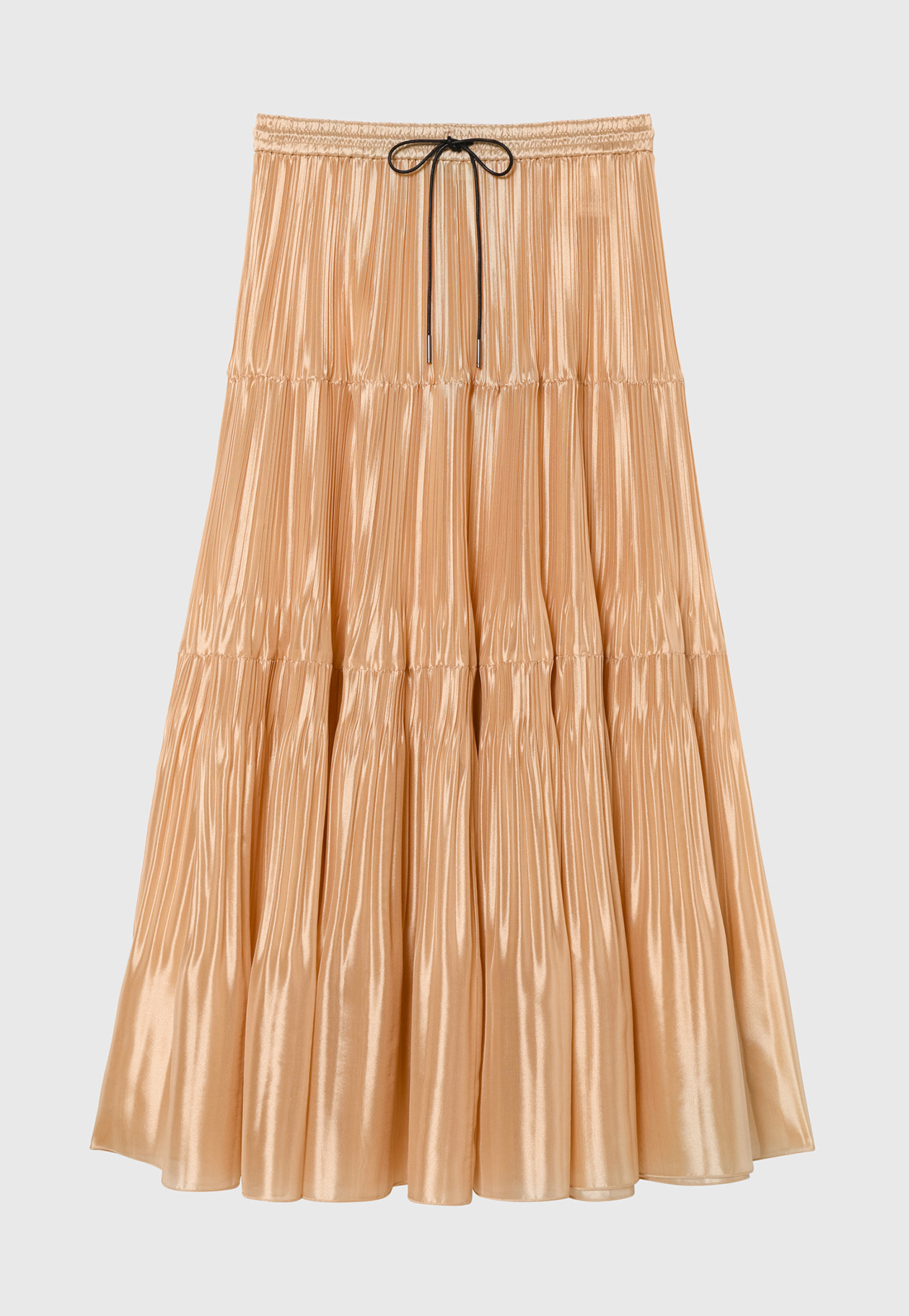 SILK POLYESTER TIERED PLEATS SKIRT / シルクポリエステルティアードプリーツスカート 詳細画像 OR 4
