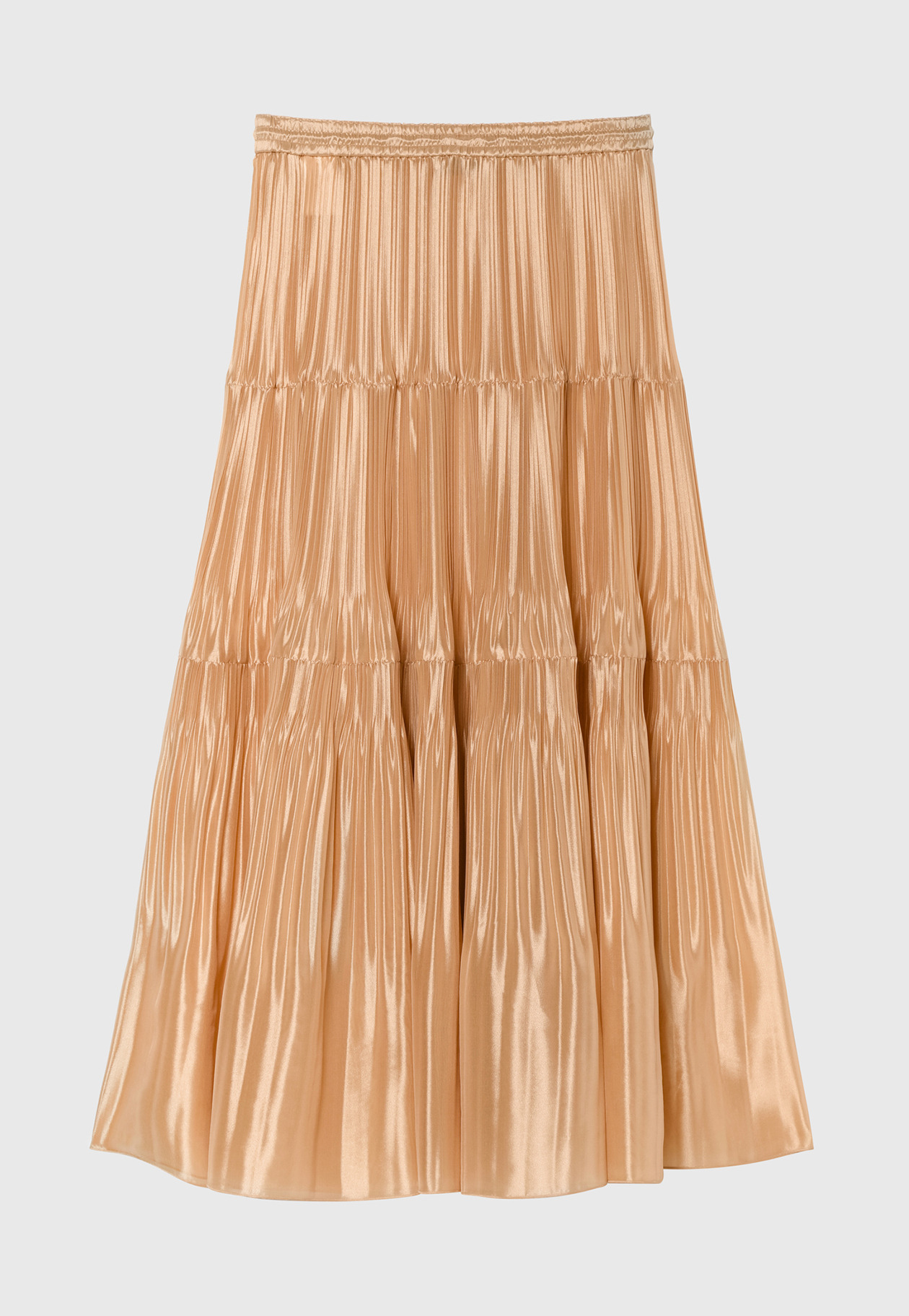 SILK POLYESTER TIERED PLEATS SKIRT / シルクポリエステルティアードプリーツスカート 詳細画像 OR 5
