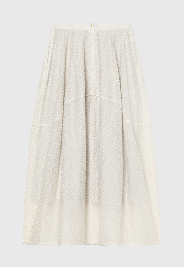 TAPE CUT JACQUARD SKIRT / テープカットジャガードスカート 詳細画像 White 2