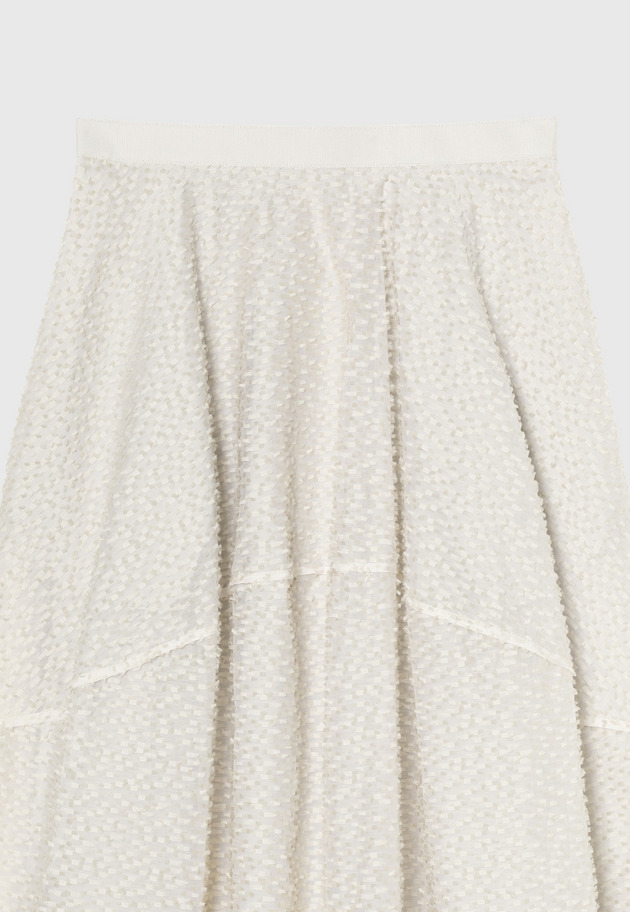 TAPE CUT JACQUARD SKIRT / テープカットジャガードスカート 詳細画像 White 3