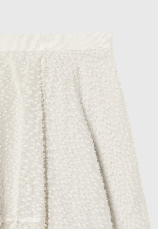 TAPE CUT JACQUARD SKIRT / テープカットジャガードスカート 詳細画像 White 4