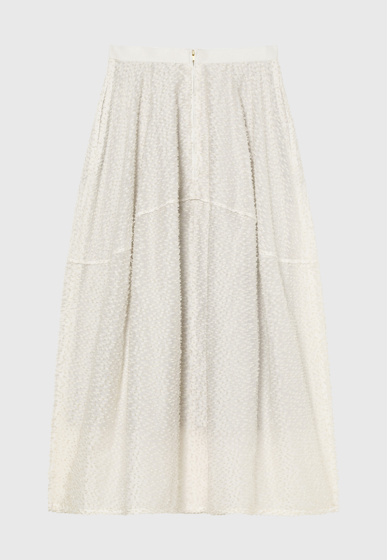 TAPE CUT JACQUARD SKIRT / テープカットジャガードスカート 詳細画像 White 2