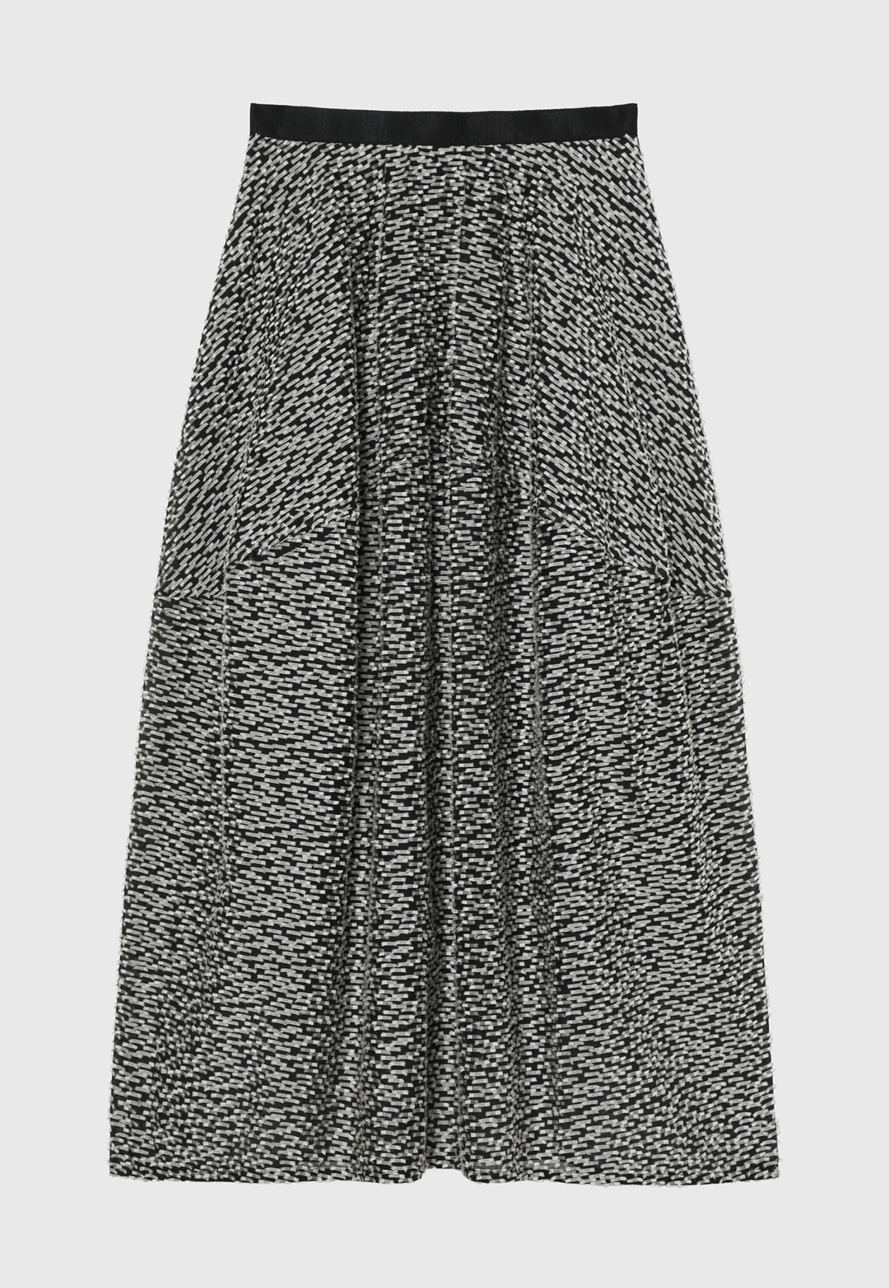 TAPE CUT JACQUARD SKIRT / テープカットジャガードスカート 詳細画像 Black 1