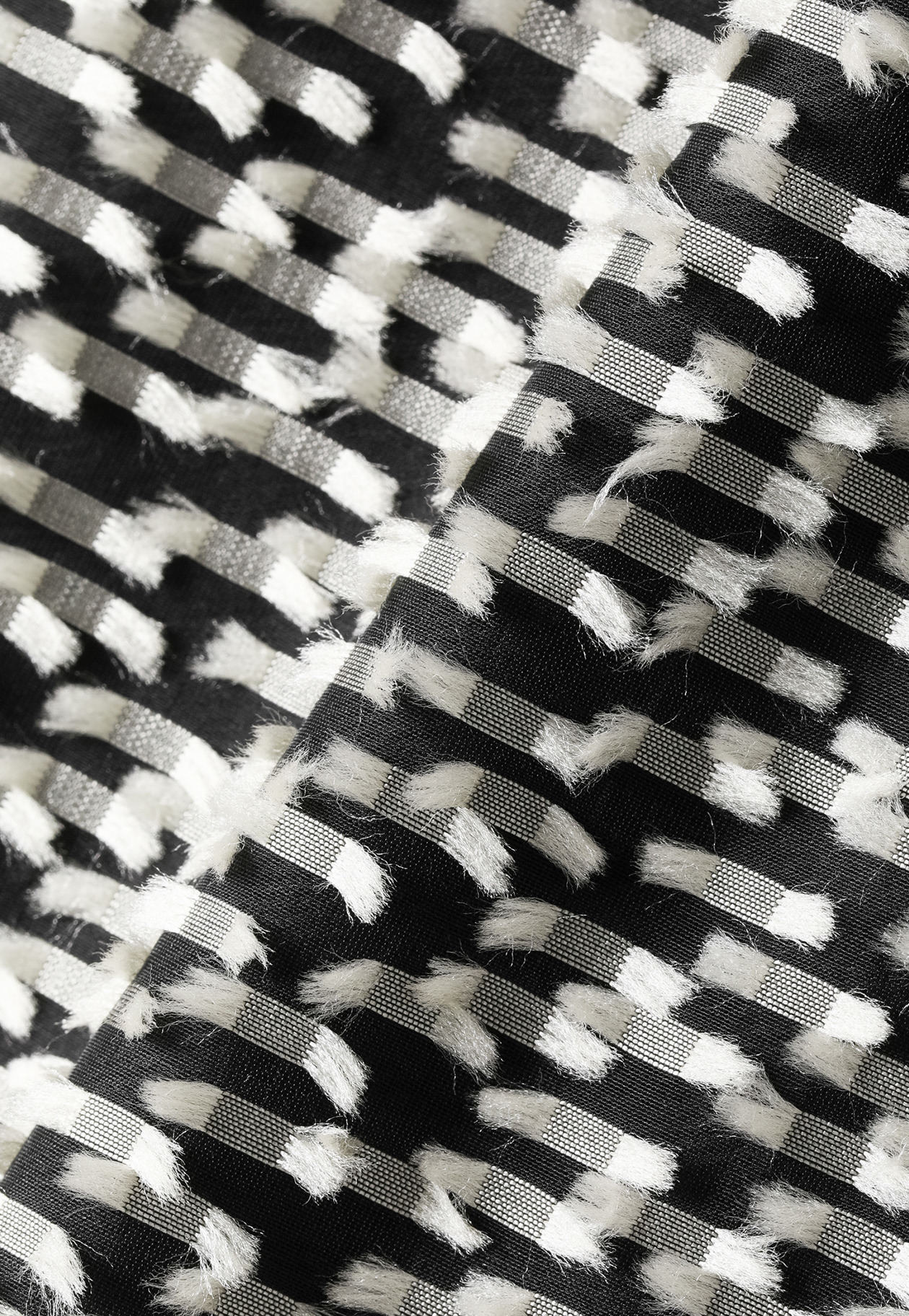 TAPE CUT JACQUARD SKIRT / テープカットジャガードスカート 詳細画像 Black 2