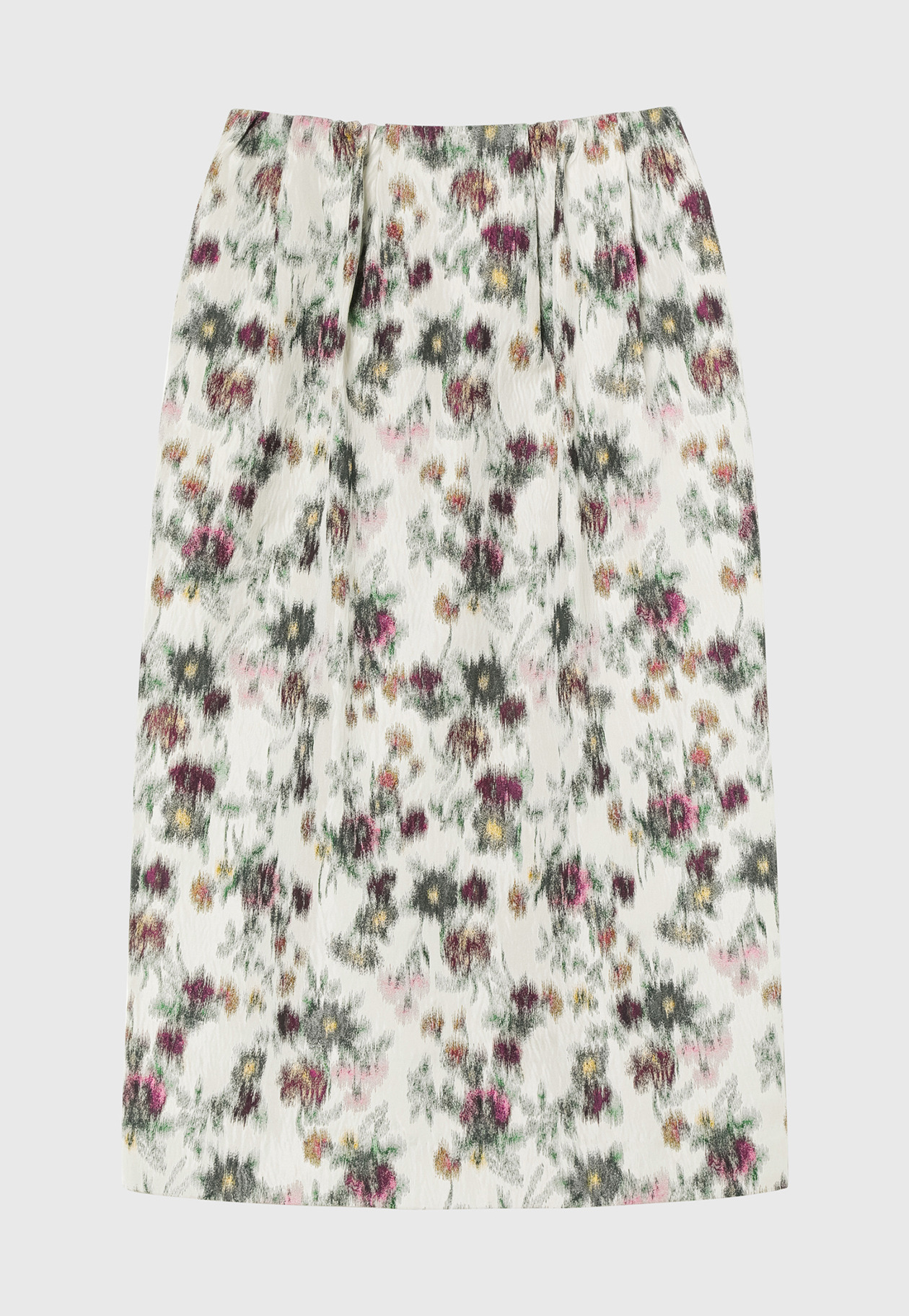FLOWER JACQUARD SKIRT / フラワージャガードスカート 詳細画像 White 1