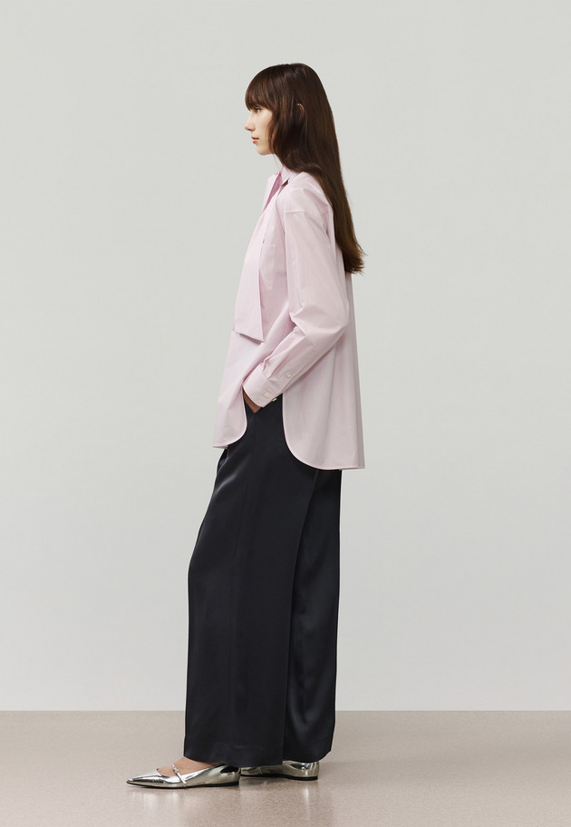 PINSTRIPE BOW SHIRT / ピンストライプボウシャツ 詳細画像 Pink 2