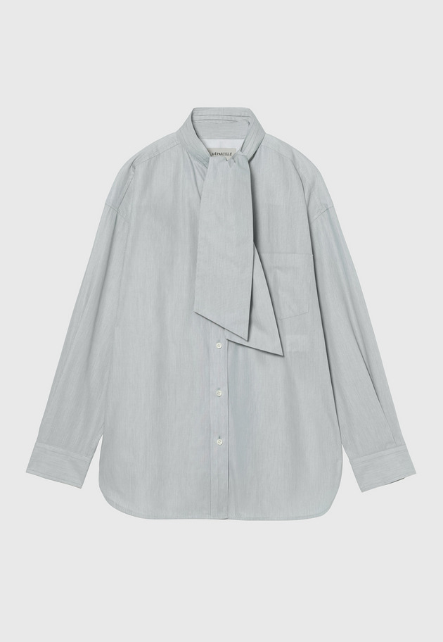 PINSTRIPE BOW SHIRT / ピンストライプボウシャツ 詳細画像 Green 1