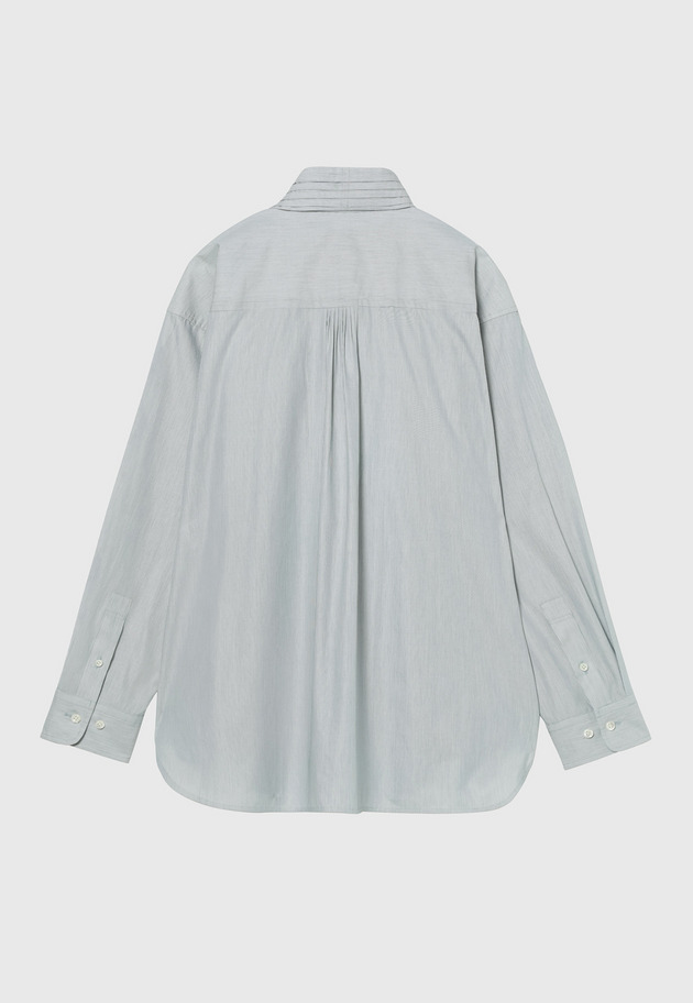 PINSTRIPE BOW SHIRT / ピンストライプボウシャツ 詳細画像 Green 2