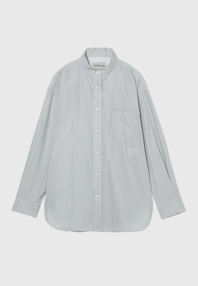 PINSTRIPE BOW SHIRT / ピンストライプボウシャツ 詳細画像 Green 3