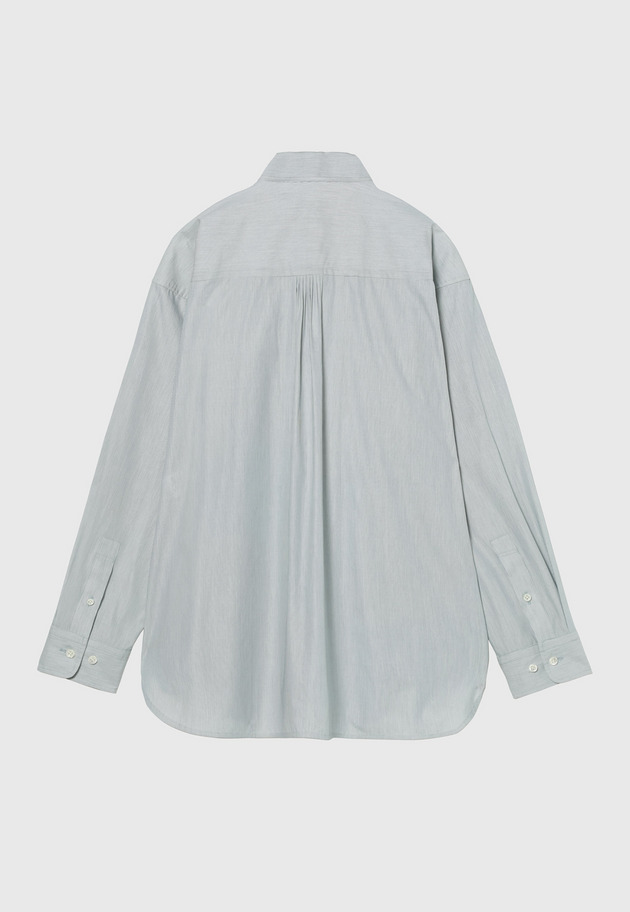 PINSTRIPE BOW SHIRT / ピンストライプボウシャツ 詳細画像 Green 4