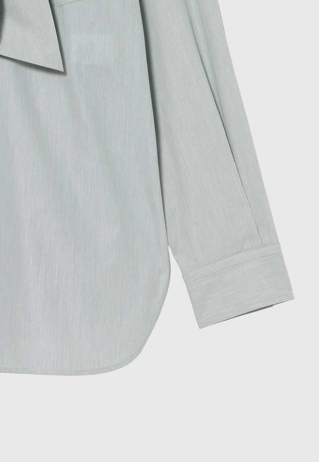 PINSTRIPE BOW SHIRT / ピンストライプボウシャツ 詳細画像 Green 6