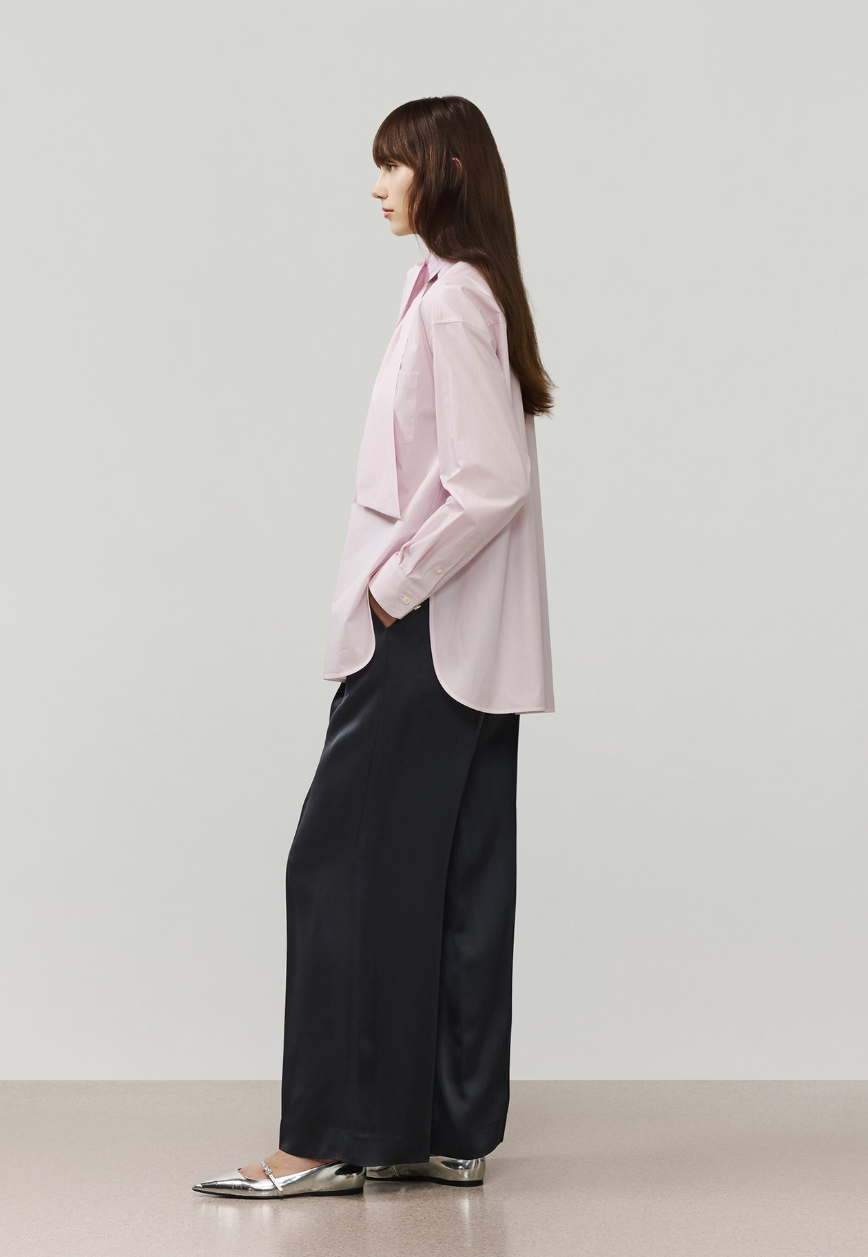 PINSTRIPE BOW SHIRT / ピンストライプボウシャツ 詳細画像 Pink 2