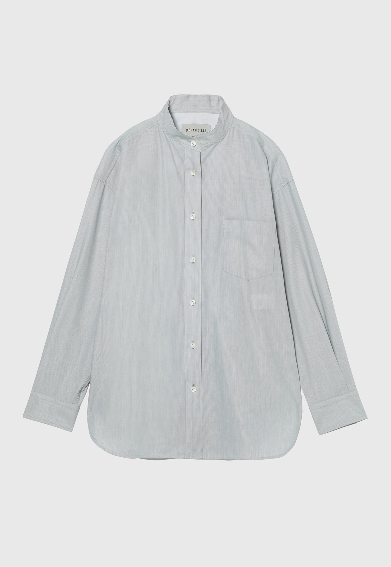 PINSTRIPE BOW SHIRT / ピンストライプボウシャツ 詳細画像 Green 3