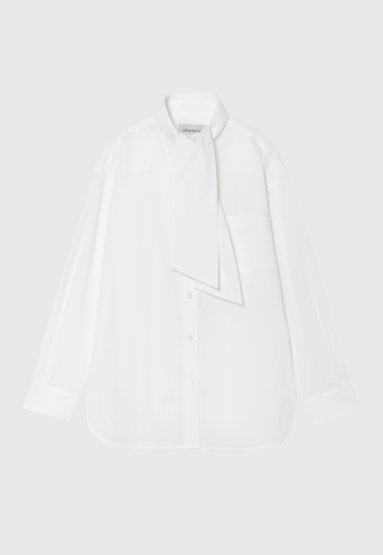 DOT DOBBY BOW SHIRT / ドットドビーボウシャツ 詳細画像 White 4